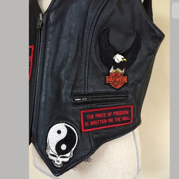 MOTO VEST🦅Harley Davidson Grateful Dead Freedom - Picture 9 of 12